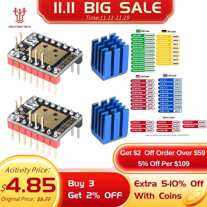 BIGTREETECH TMC2209 V1.3 Stepper Driver