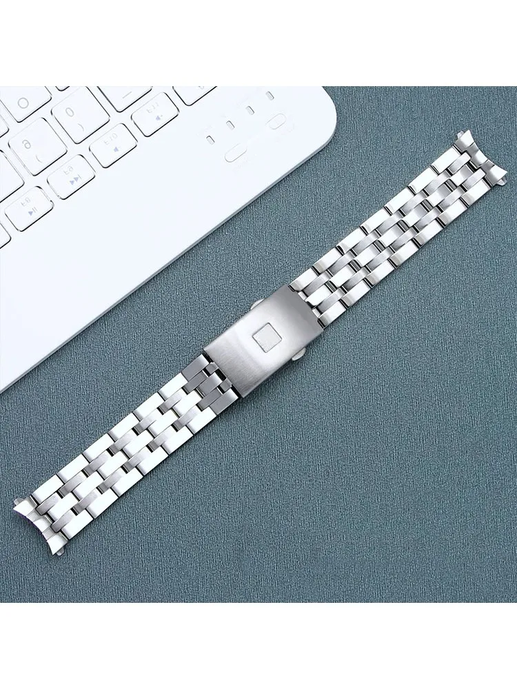 Bransoleta 19mm 20mm do Tissot 1853 PRC200 T17 T461 T055 T014 Męski Pasek z Zapięciem Składanym Stal Nierdzewna Wodoodporny Pasek do Zegarka — 2