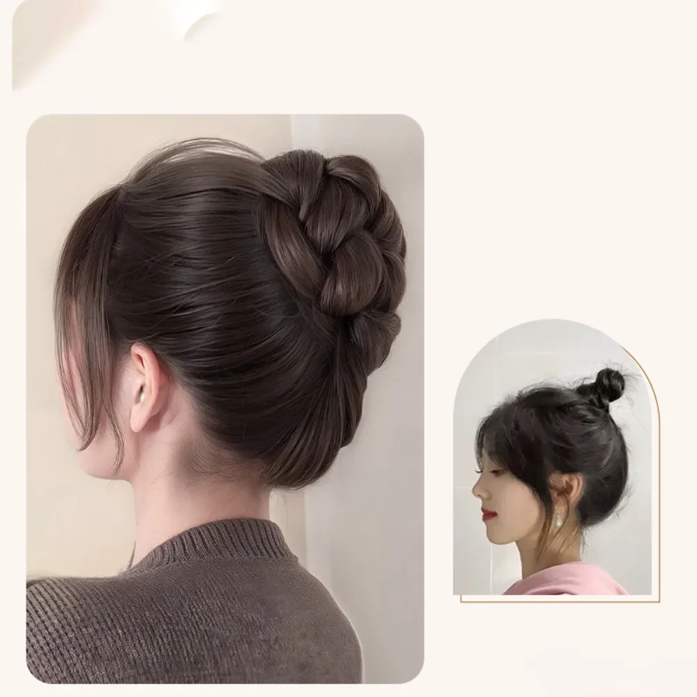 

Synthetic Elegant Princess Flower Bud Ball Head Wig Pack Retro Fashion Bridal Wig Hair Bun