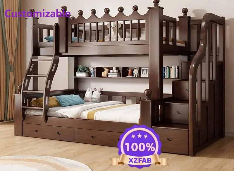Factory Direct 2026 Leisure Style Two-story Bunk Bed Children's Bed Adult