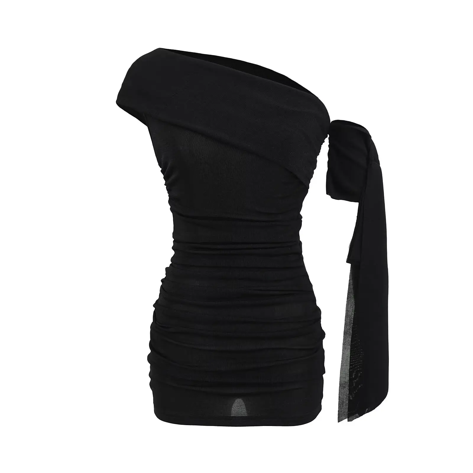 

Pure Desire Sexy One oulder Dr Summer Women's High Waist Bla Vest Svel Bodycon ort Skirt Polyester Spandex