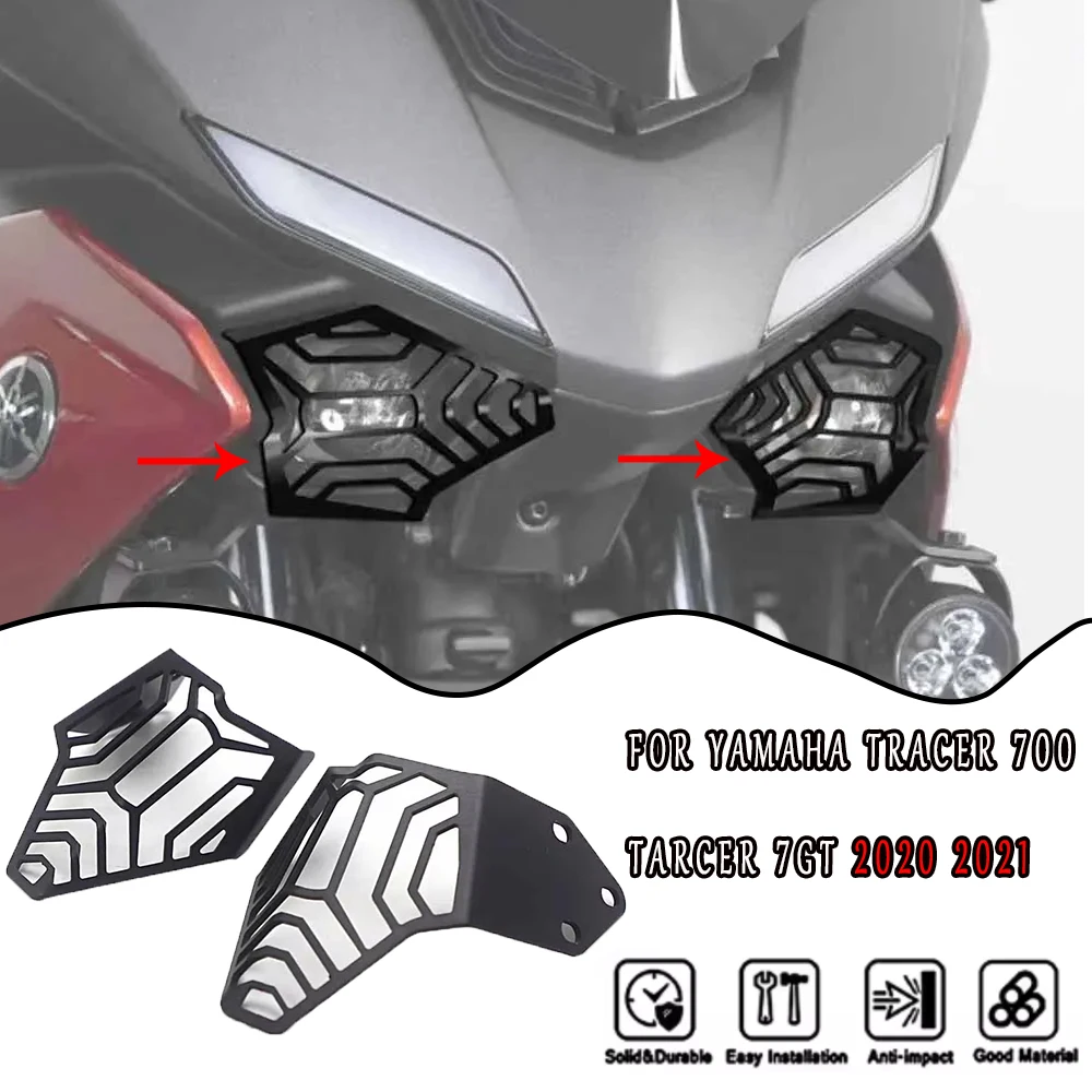 

Подходит для YAMAHA TRACER 700 TARCER 7GT 2020 2021, решетка для фар мотоцикла, защитная крышка Prot ection