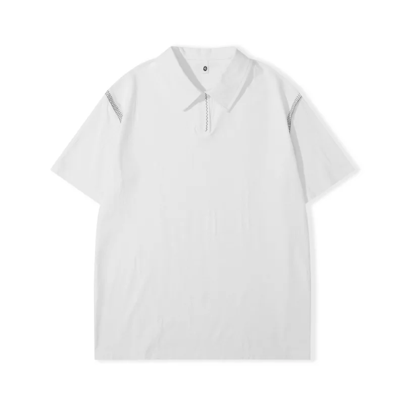 Trendy Brand Short-sleeved T-shirt Polo Shirt Men's 2026 Summer Casual Knitted Jacquard Three-dimensional Top Men's