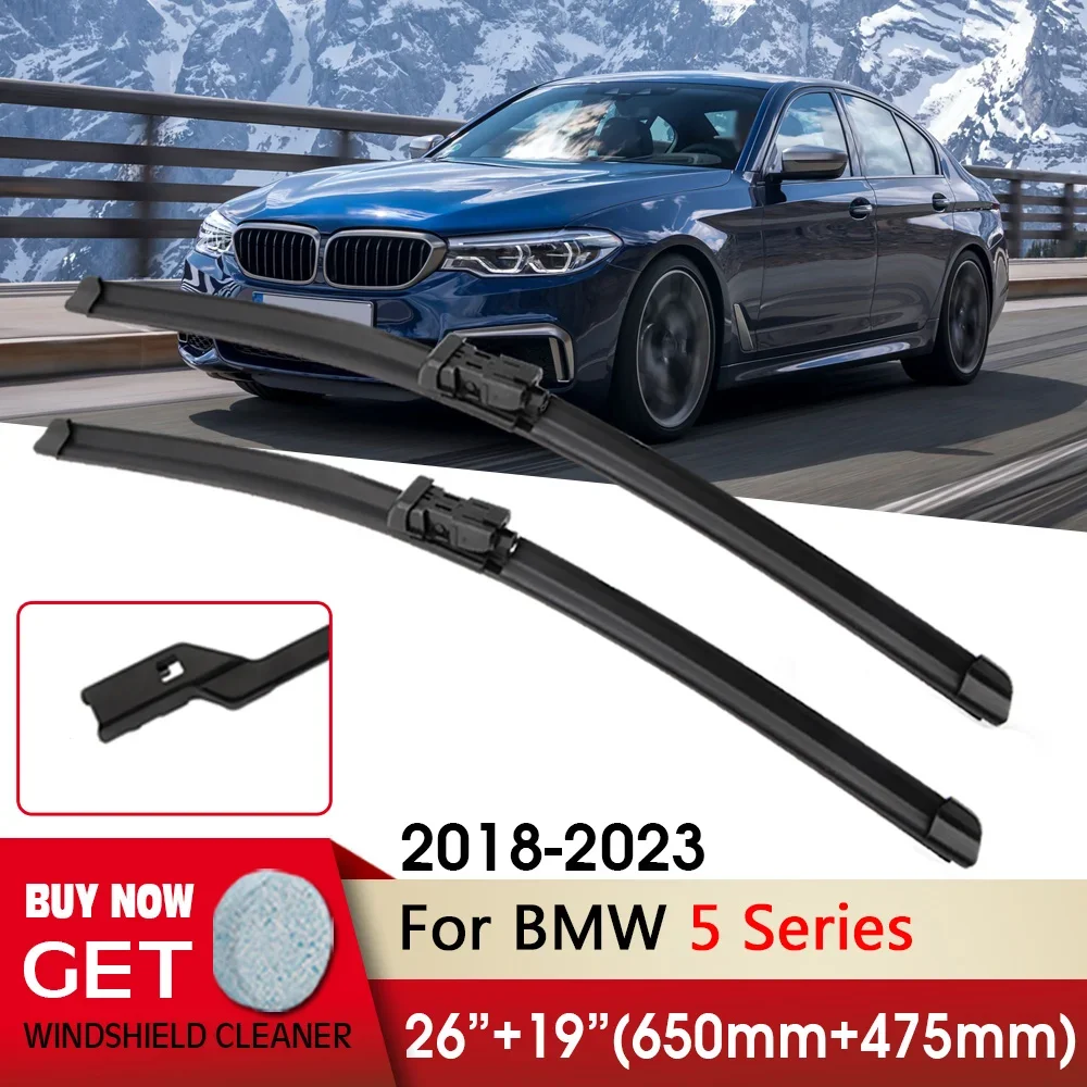 

Front Car Wiper Blade 26"+19" For BMW 5 Series G30 f90 G31 2017-2025 Fit push button Front Windscreen Wipers Auto Accessories