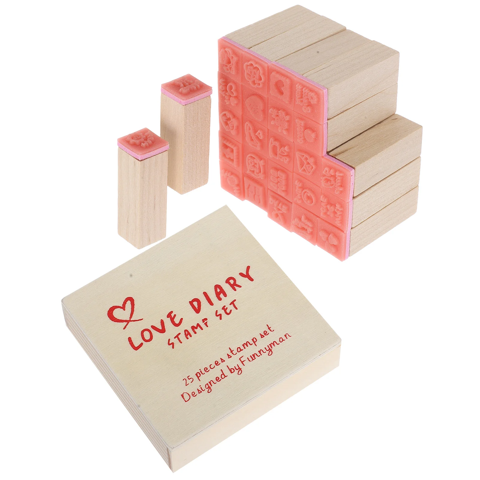 

Mini Handmade Wooden Stamps Eco Friendly Craft Supplies Seal Stamp for Scrapbooking Cards Tags Photo Album DIY Projects