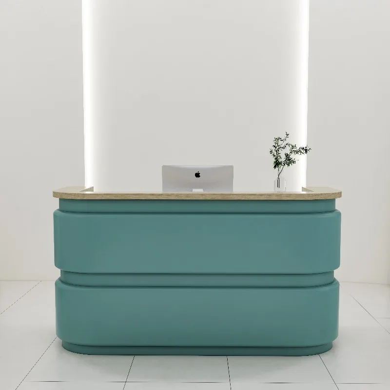 ec-Pink creative reception desk Beauty Salon Small Bar shop counter industrial Clothing Store comptoir caisse office furniture-