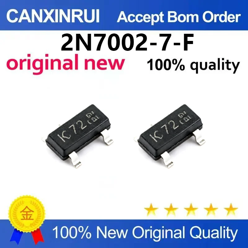 (5pcs-100pcs)Brand new original SMT 2N7002W-7-F silk screen K72 N-channel field-effect transistor SOT-323