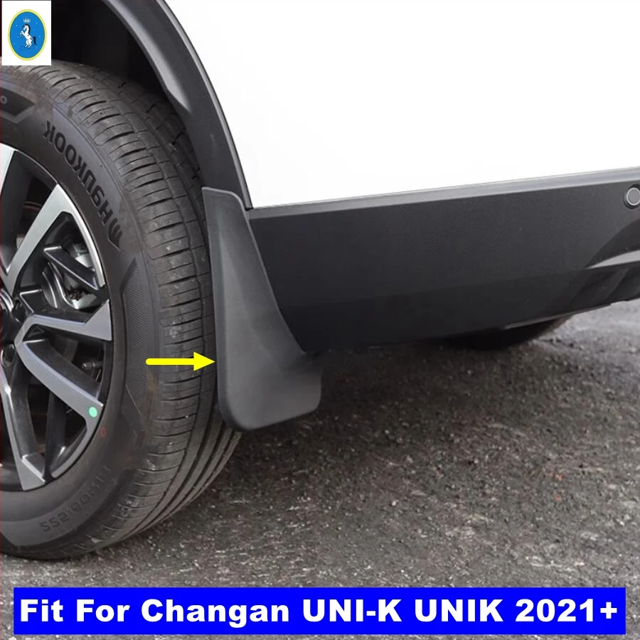 

Plastic Auto Mud Flaps Mudguard Splash Guard Fender Protection Cover Kit For Changan UNI-K UNIK 2021 - 2024 Exterior Accessories