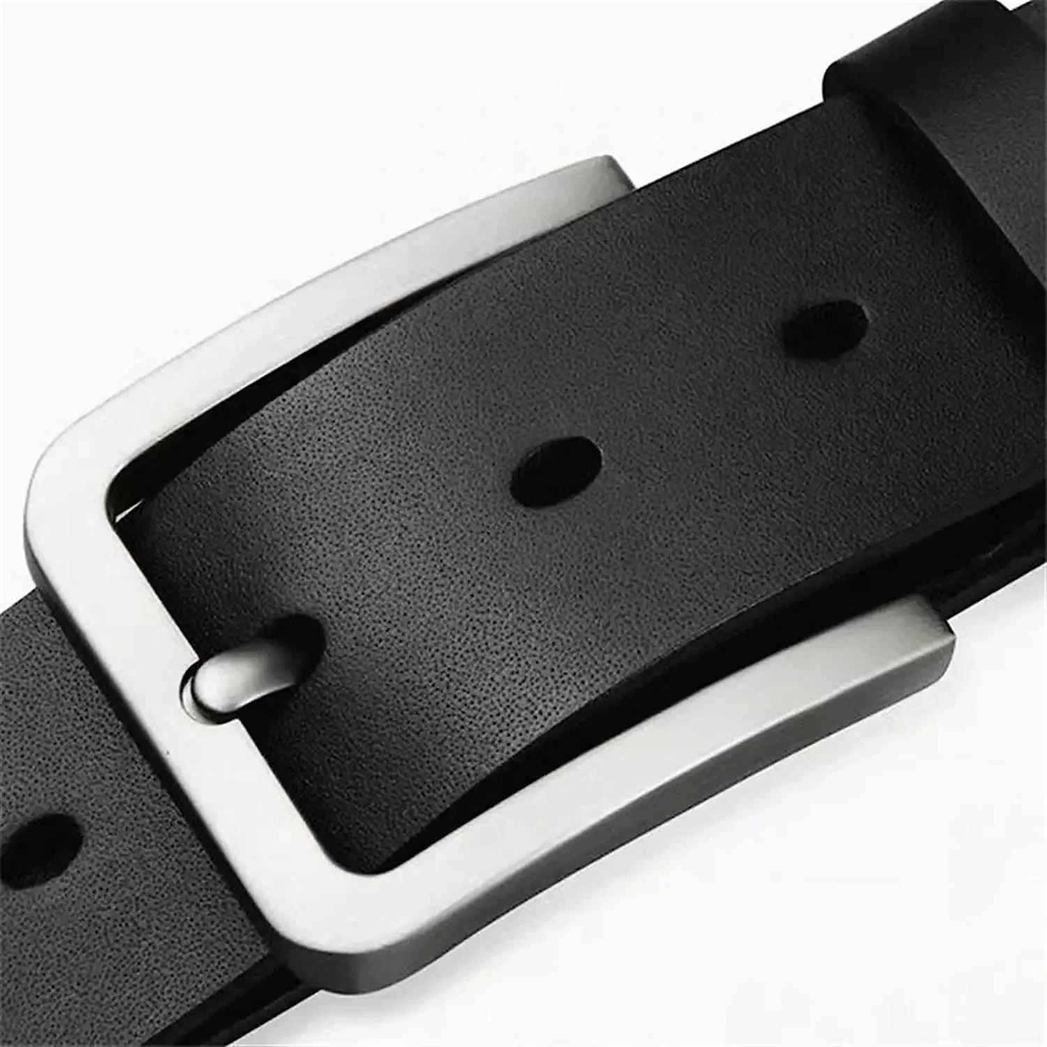 New Business Leisure Men's Alloy Square Pin Buckle Belts Male Famous Brand Luxury Designer Pu Leather Jeans Belts for Men