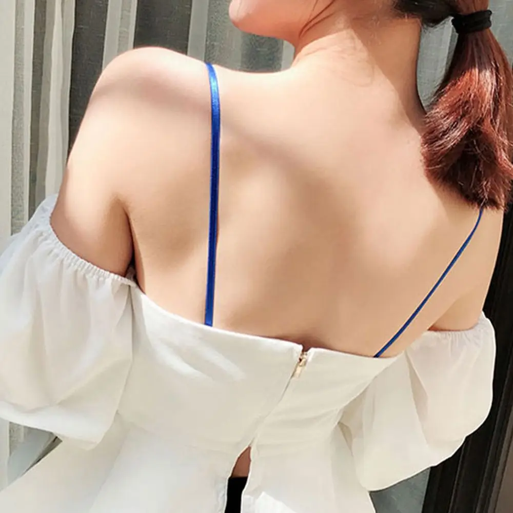 Non-Slip Bra Accessories Colorful Elastic Summer Invisible Intimates Accessories Bra Strap Candy Color Shoulder Strap