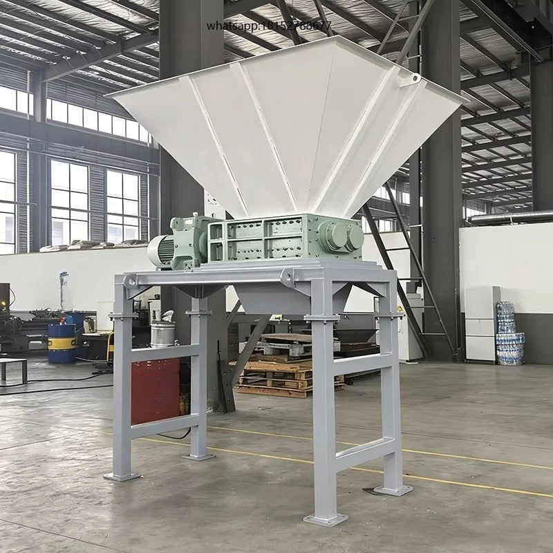 Low Speed High Double Shaft Shredder for Fruit & Vegetable Waste  Crusher for Composting & Biogas