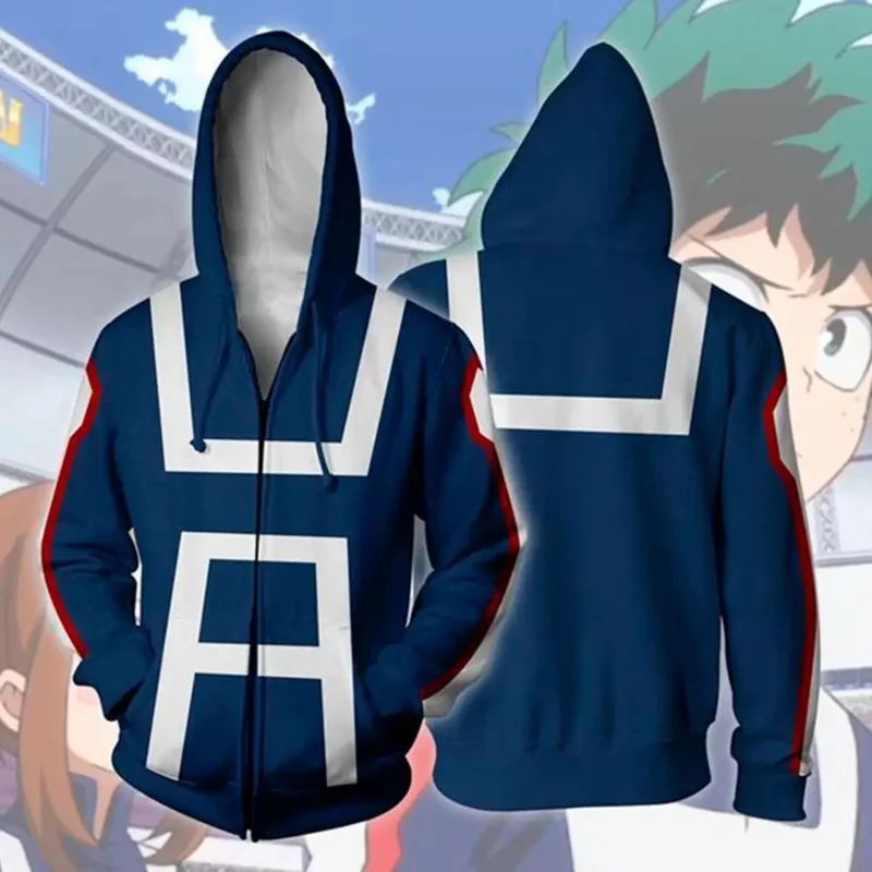 Boku No My Hero Academia Midoriya sudaderas con capucha Izuku Todoroki Shoto disfraz de Cosplay hombres mujeres sudadera uniforme escolar chaquetas abrigo
