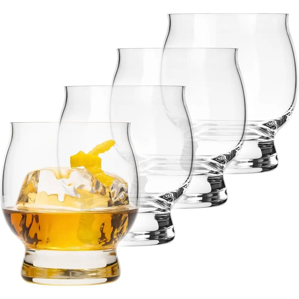 

Whiskey Bourbon Glasses Set of 4, Premium Bourbon Trail Cocktail Glasses, Tasting Whiskey Glasses for Men