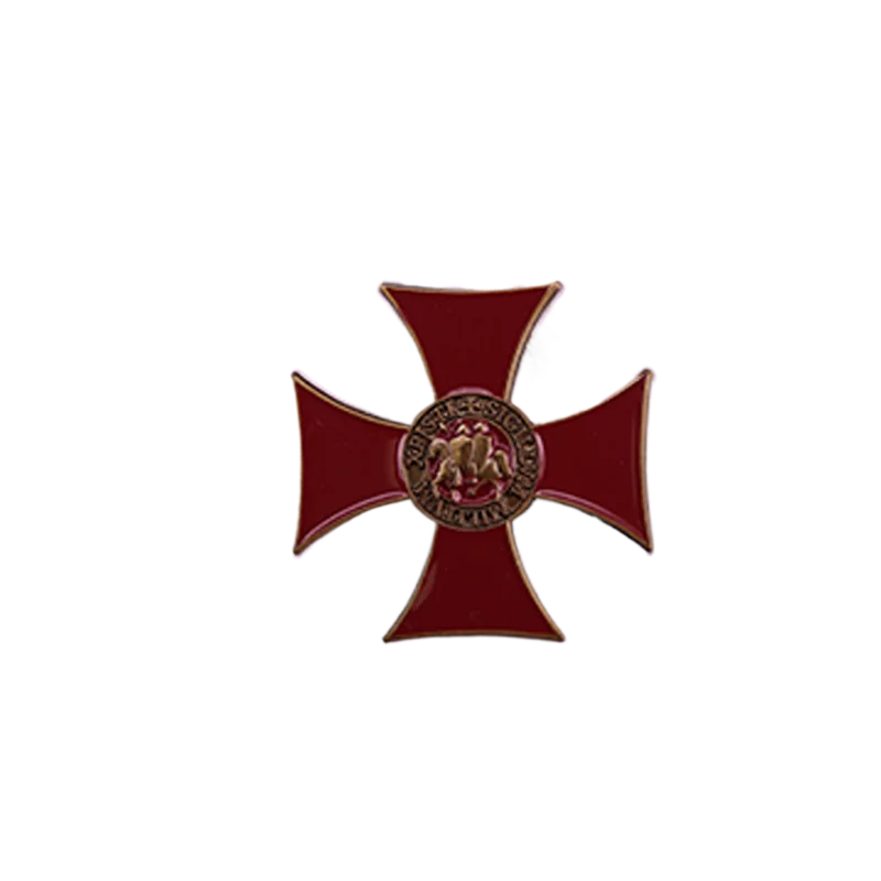 Knights Templar Brooch Iron Cross Emblem Badge Pins