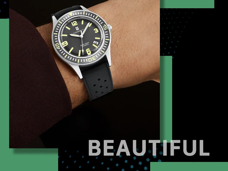 CORGEUT 50-Fathoms Dive Watch WD50F NH35 Automatic Movement 40mm Watch For Man Luminous 200m Waterproof Sapphire Vintage