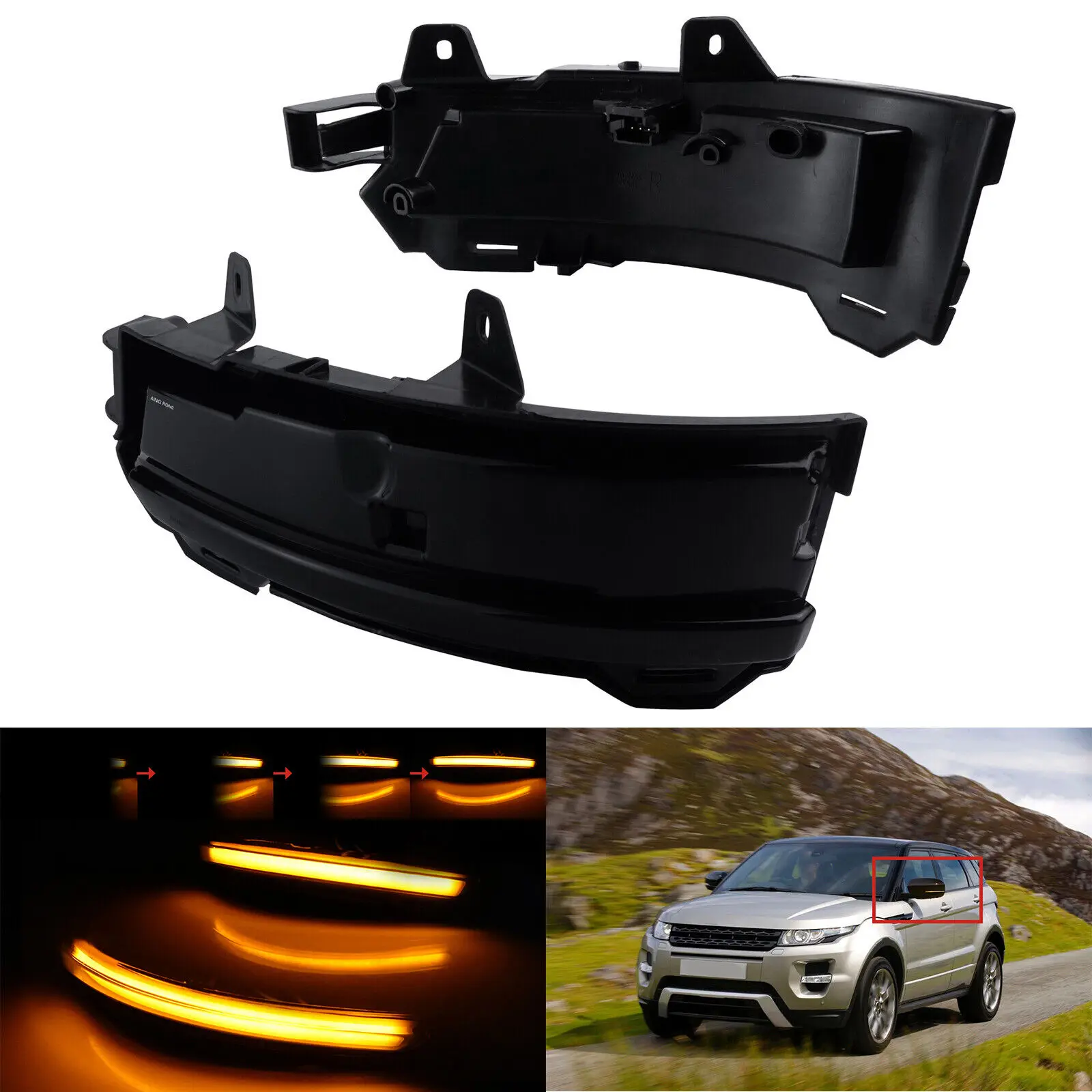 For Range Rover Evoque L538 2014-2020 Dynamic LED Wing Mirror Turn Signal Light