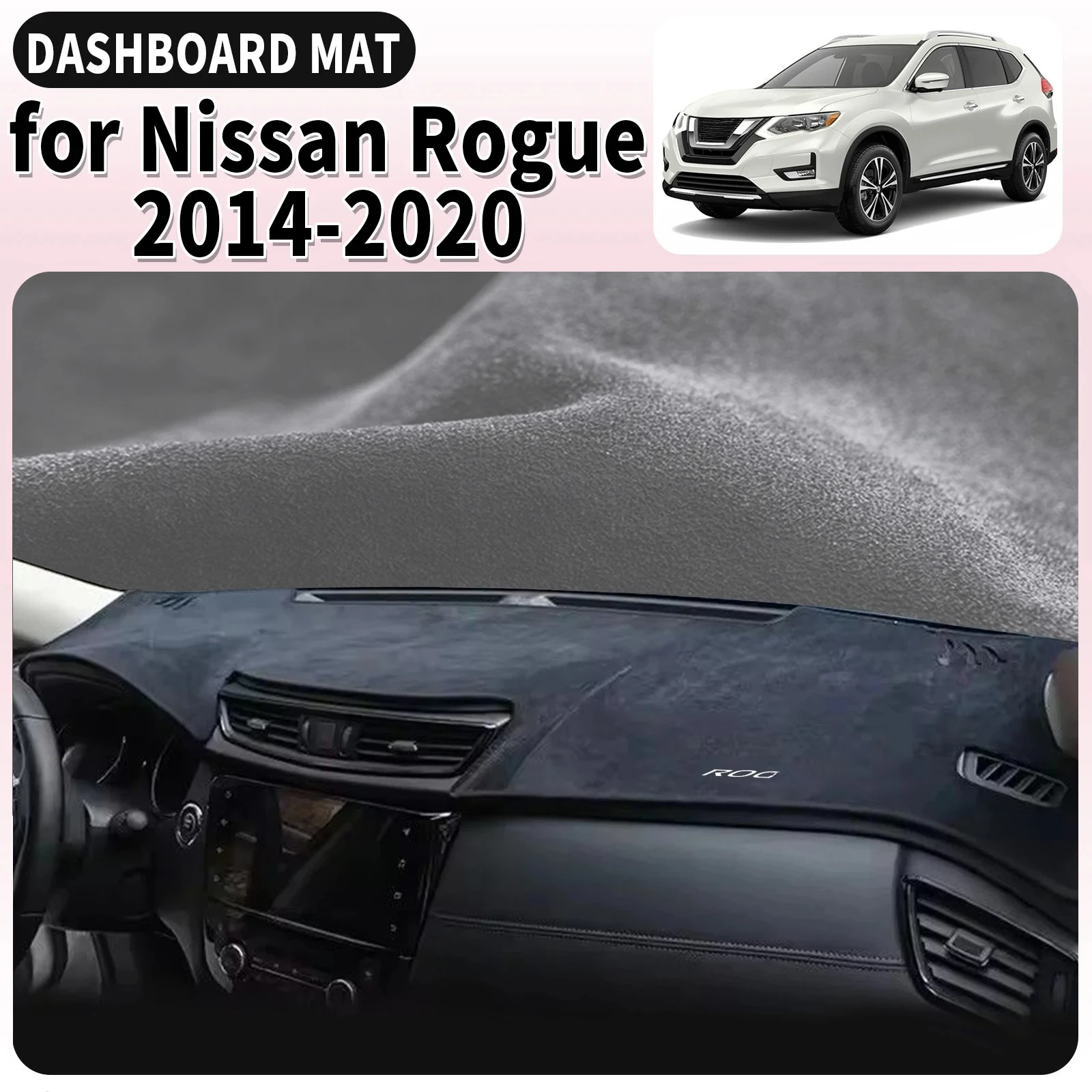 

fit for Nissan Rogue J11 2020-2014 LOGO Car Accessories Dashmat Dashboard Cover Pad Protective Carpet Leather DashMat Sunshade