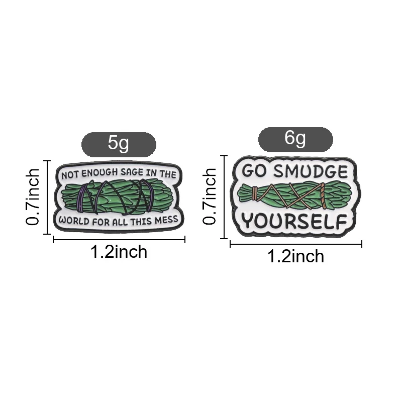 Not Enough Sage In The World For All This Mess Enamel Pin Mystical Humor Style for Smudge Lovers Backpack Jacket Daily Wear