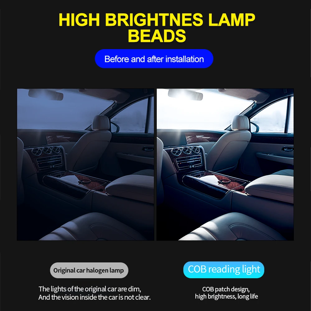 Acrylic Shell 12-24V Car Reading LED Night Strip Light Interior Light Ceiling Lamp for Van Lorry Truck Camper Boat With Switch image 3