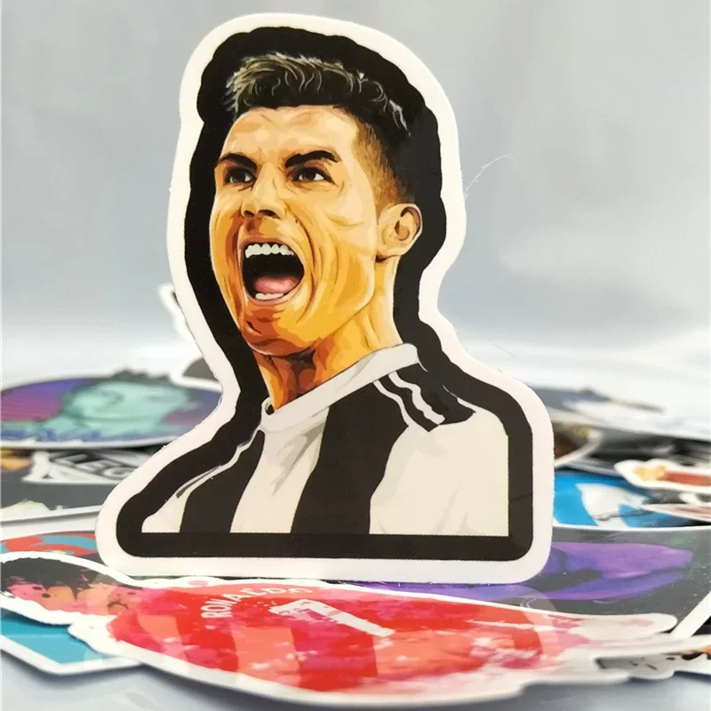 Real Football Star Ronaldo Cartoon Wall Stickers Notebook Computer Guitar Plate Insulation Cup Mobile Locomotive Madrid Stickers