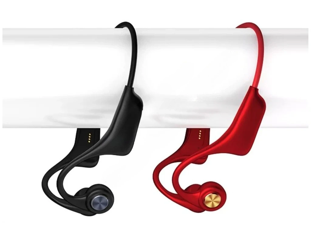 

2023 conduction Bluetooth headset designed for sports, swimming, and running. Features wireless connectivity