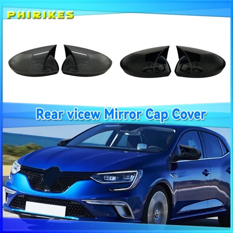 

Накладка на зеркало для Renault Megane 4 2016-2020, аксессуар, ярко-черный корпус, защита для автомобиля