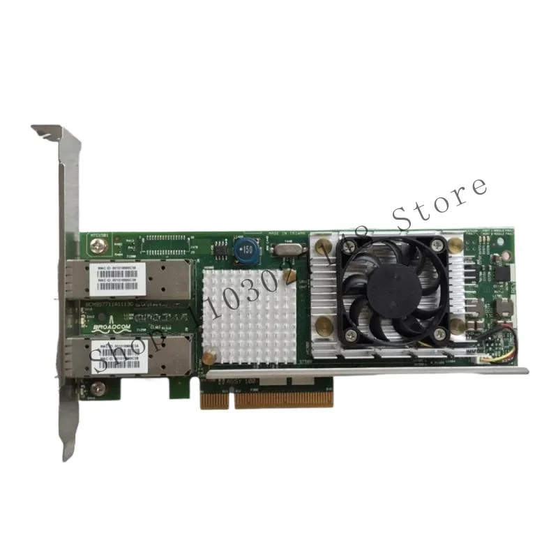 WYORESY New KJYD8 Broadcom 57711 BCM57711 10Gb 10GbE Gigabit Dual Port PCIE Fiber Network Card 0KJYD8 For Dell R610 R710 R910