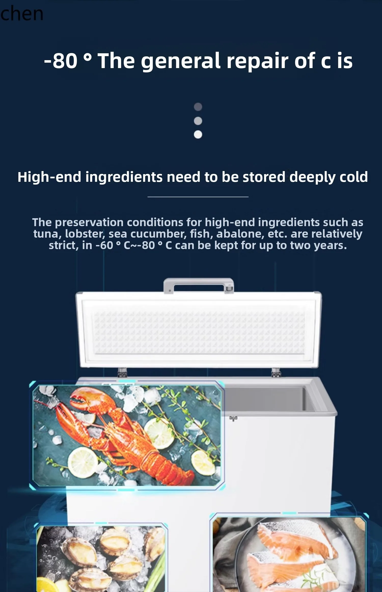 Congelatore HXL a temperatura ultrabassa meno 60 gradi/-80 gradi armadio congelato per frutti di mare di tonno congelato