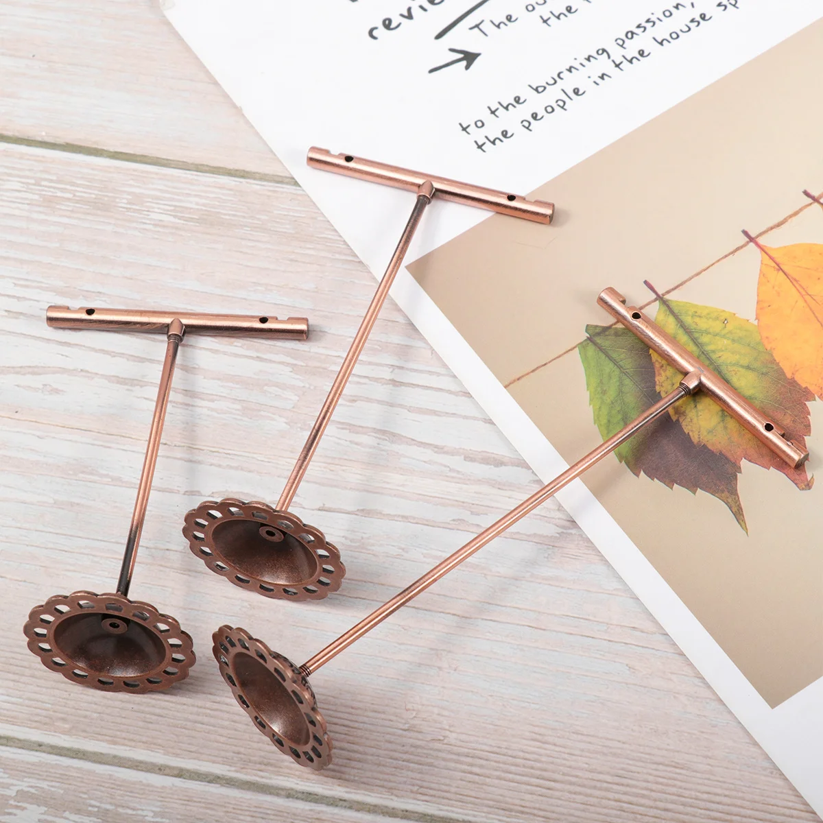 

3Pcs T-Shape Earrings Display Stand Iron Jewelry Organizer Holder Stable for Earrings Bracelet Keys Jewelry Display Rack