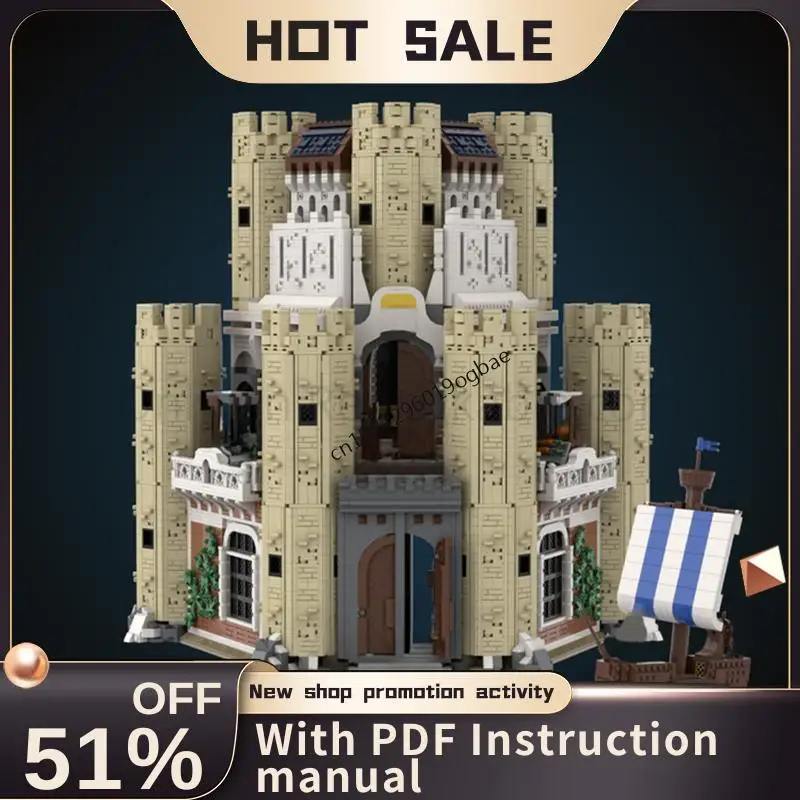 

New 12147Pcs Moc European Medieval Street View The King Castle Model Building Blocks Diy Creative Ideas Kids Toys Birthday Gifts