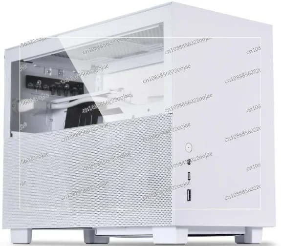 ミニアルミニウムデスクトップコンピュータ,白いシャーシ,q58