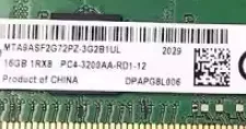 

For 16G 1RX8 PC4-3200AA-R REG server MTA9ASF2G72PZ-3G2B1