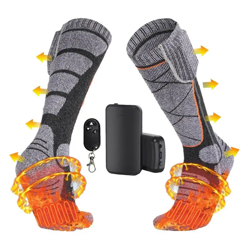 Electric Heated Socks With 3 Adjustable Heating 3.7V 4000mAh Rechargeable Battery Electric Foot Warmer Socks Heating Socks