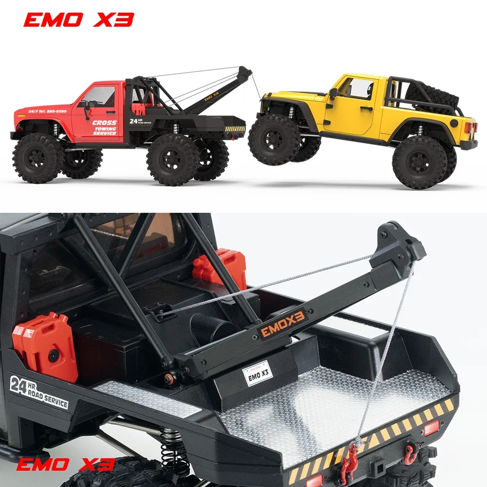 New Crossrc Emo X3 Northeastern Tigers 1/8 4x4 Rc Electric Remote Control Model Car Crawler Road Rescue Vehicle Rtr gift