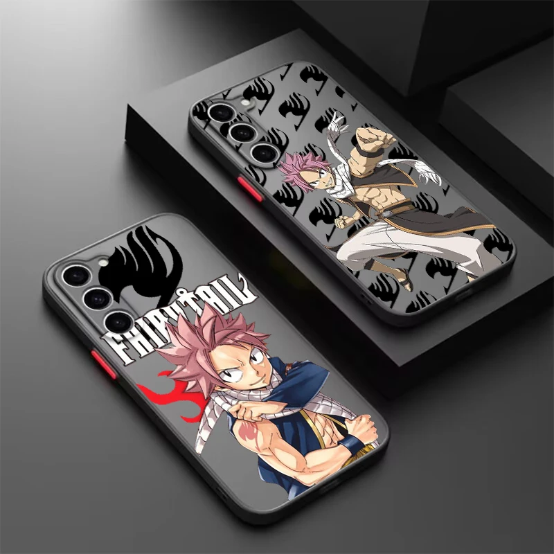 F-Fairy T-Tail N-Natsu D-Dragneel Frosted Translucent For Samsung A53 A52 A33 A32 A51 A71 A21S A13 A73 A50 A22 A12 5G Soft