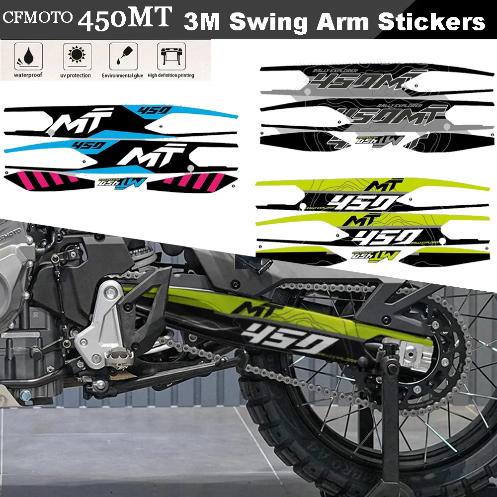 

For CF MOTO 450MT SwingArm Kit 3M Stickers Motorcycle Accessories Exhaust Swing Arm Protection Carbon Decals CFMOTO MT450 MT 450