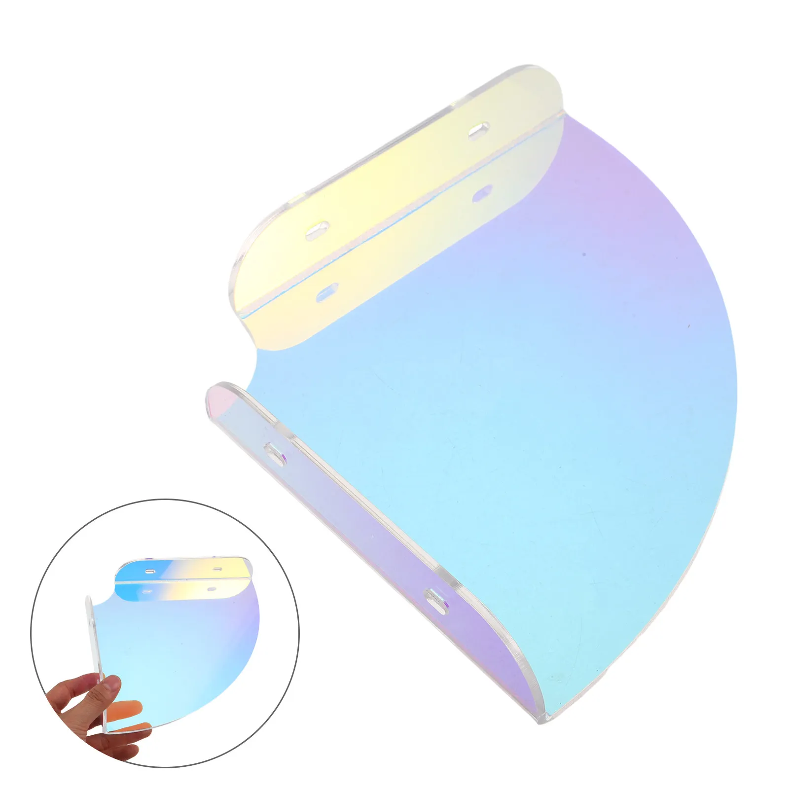 2Sets Colorful Acrylic Floating Corner Shelf Wall Mount Fan Design Space Saving Wall Corner Storage Shelf for Bathroom Kitchen