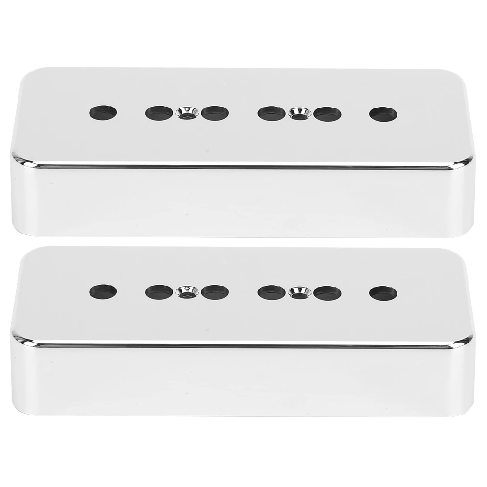 2Pcs Pickup Cover High Quality Silver Chrome Plating ABS Musical Instrument Accessories