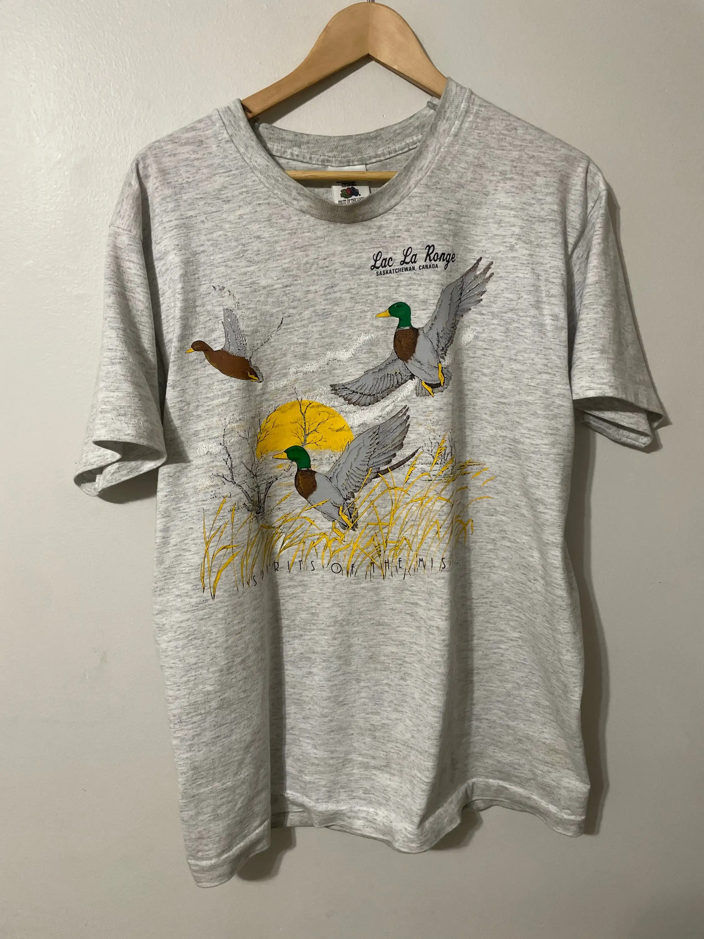 Vintage Lac La Ronge T Shirt Spirits of The Mist Ducks Saskatchewan 90s