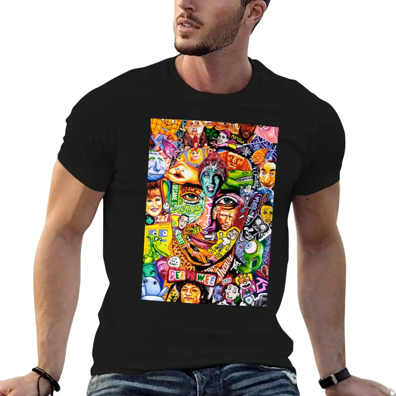 

man shirt graphic Pee-Wee cotton T-Shirt Drawer Scavenger t 100% Hunt shirts Herman t Junk men