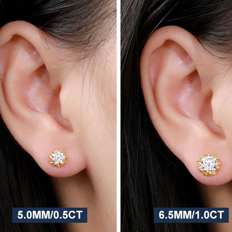 أقراط مويسانيتي من الفضة الإسترليني S925 على شكل ندفة الثلج تصميم ذو إحساس عالي الجودة وخفيف فاخر على طراز الهيب هوب روك Y2K #5