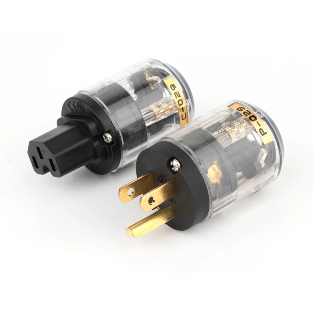 P029G Hifi X 2 قطعة النحاس الولايات المتحدة القياسية Hifi موصل الطاقة التوصيل جاك مقبس الصوت مقبس الطاقة الأمريكية