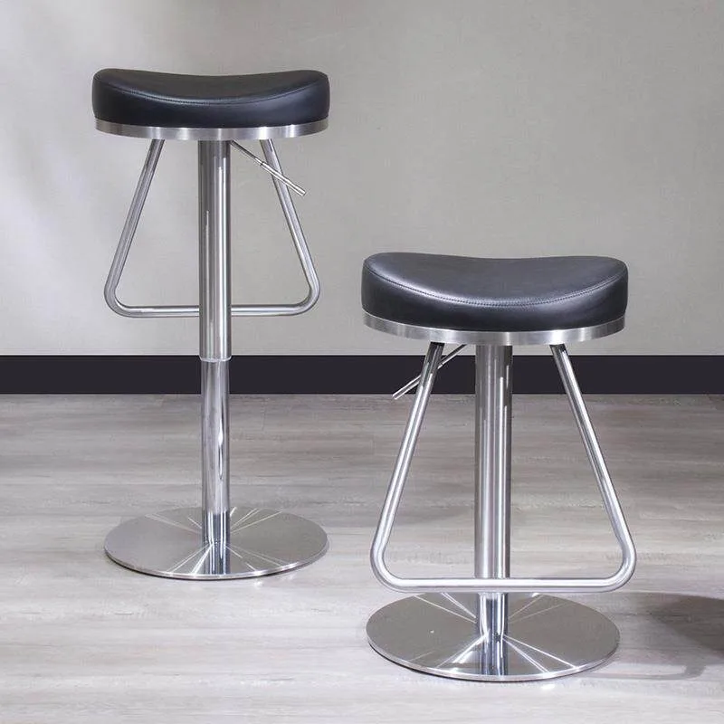 Luxury Counter Bar Chair Nordic Ergonomic Minimalist Bar Chair Designer Swivel Modern Silver Metal Silla Alta Balcony Furniture