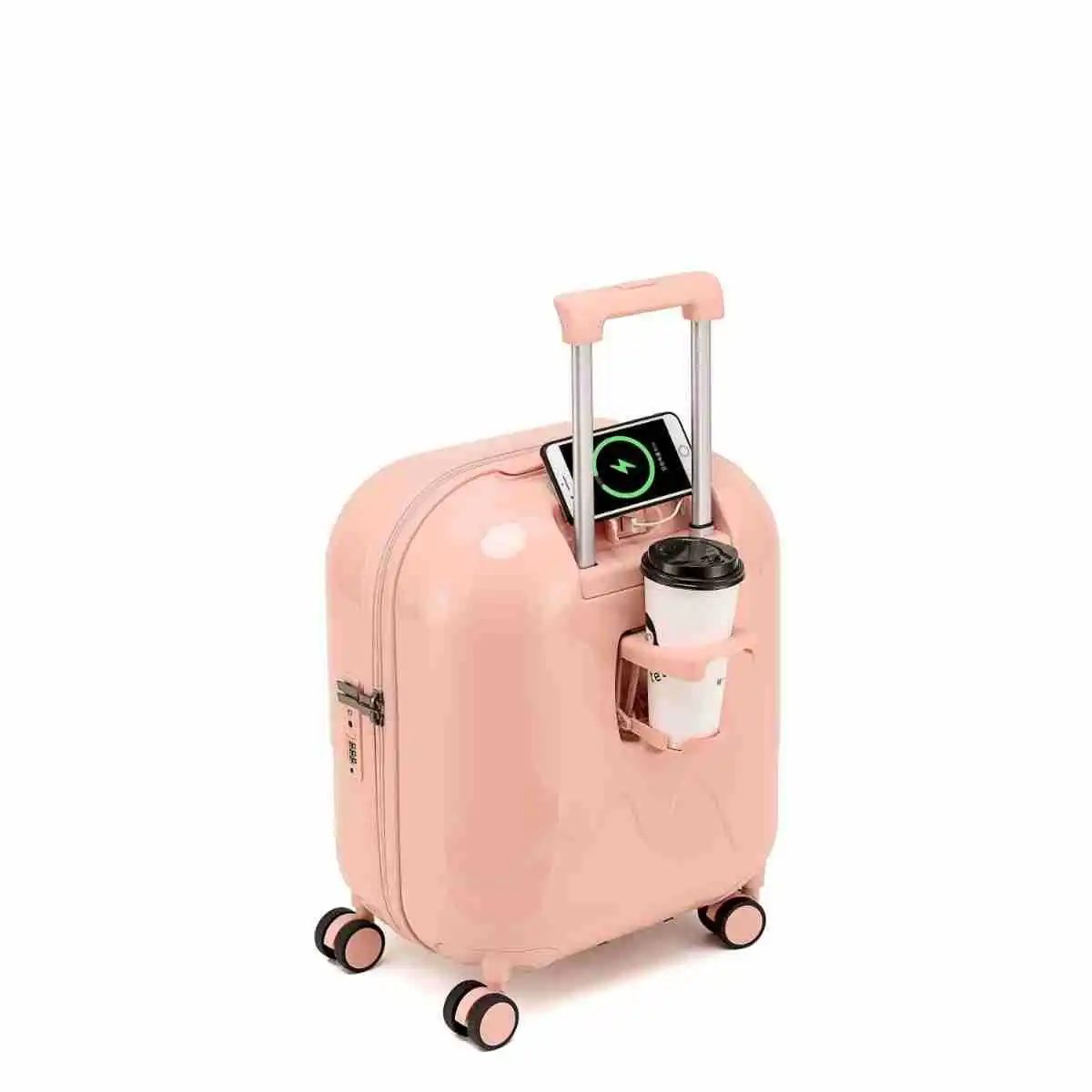 2024 New Large Capacity Luggage Suitcase Kawaii Cute USB Charging Women Girl Carry-On Boarding Luggage Travel 20/24/26/28 inch