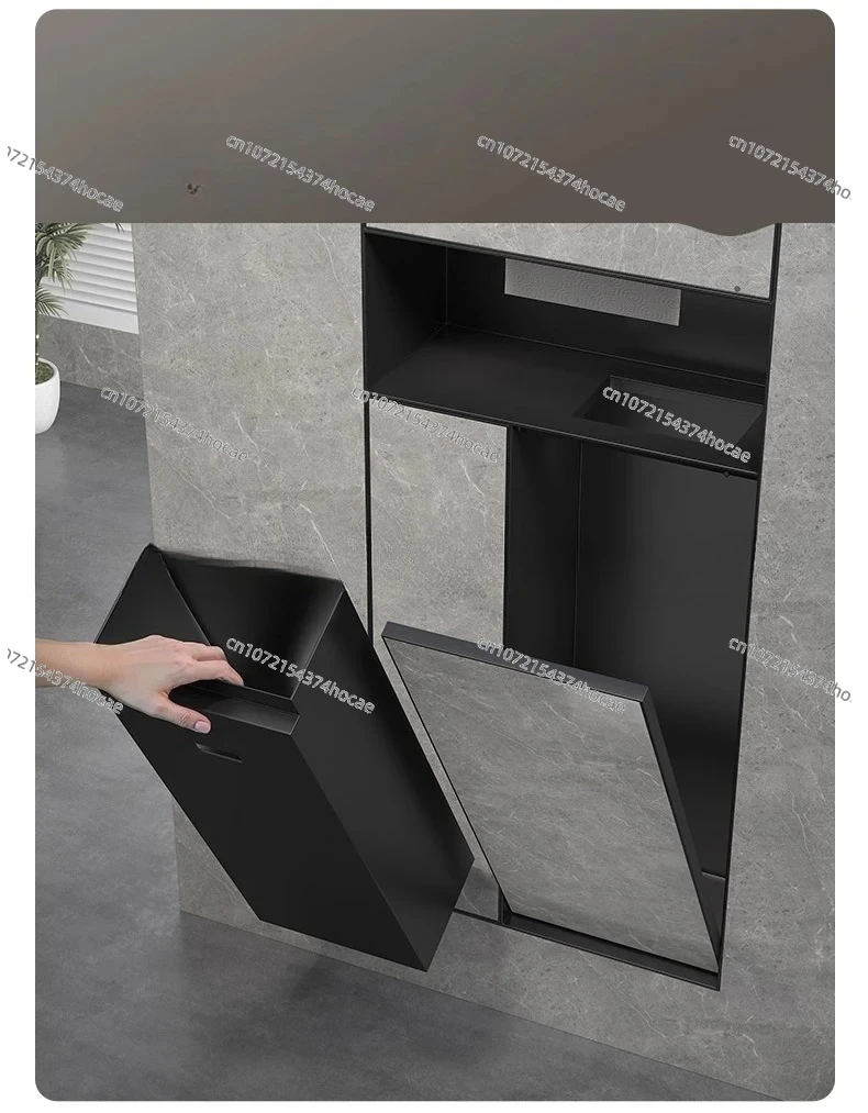Concealed stainless steel niches, bathrooms, built-in trash cans, tissue boxes, storage racks, customizable cabinets