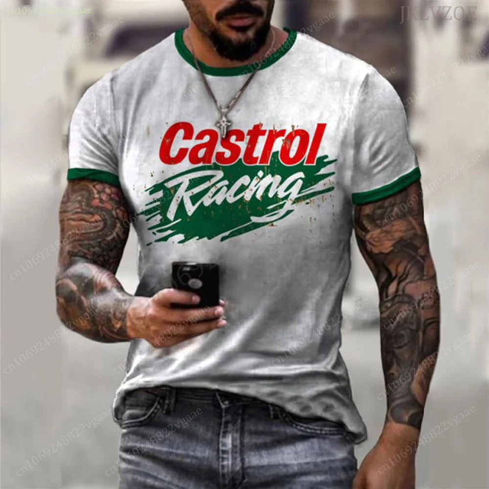 Summer Champion T Shirt Men Sparking Plug Vintage Short Sleeve Racing Tees 3D Print Male Oversized Tops Team