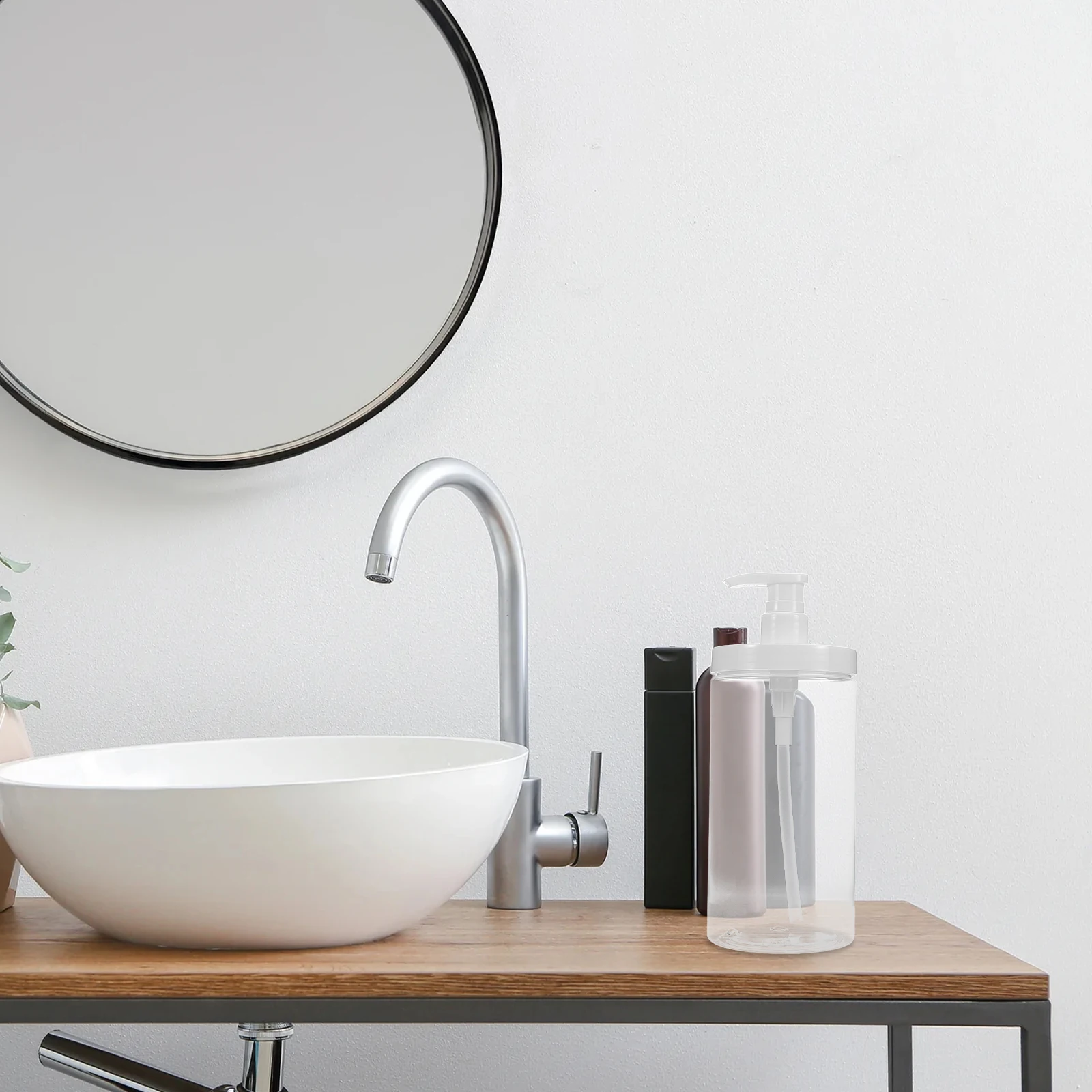 1000Ml Refillable Travel Dispenser Bottle Leakproof Portable Pump for Body Wash Shampoo Lotion Shower Gel Toiletries Container