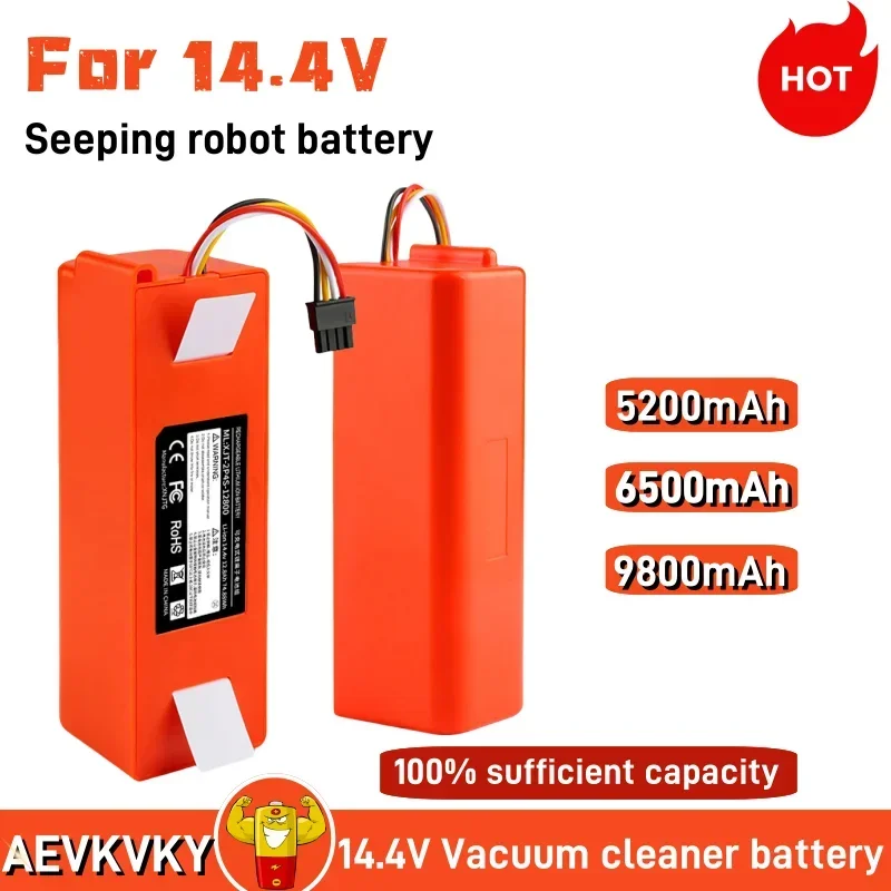 

14.4V 12800mAh Robotic Vacuum Cleaner Replacement Battery For Xiaomi Roborock S55 S60 S65 S50 S51 S5 MAX S6 Parts