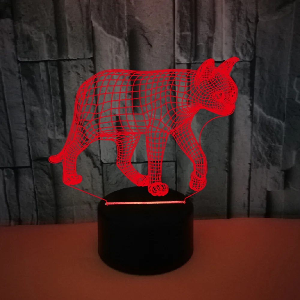 Nighdn-Cat 3D Illusion Night Lamp for Children, Night Light, Bedrooom Decoration, LED Nightlight, Christmas, Birthday Gifts for Kids