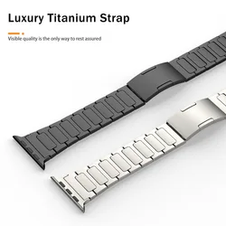 Titanium Alloy Strap For Apple Watch Ultra Band 49mm 44mm 45mm 40mm 41mm 42mm 38mm Link Bracelet iWatch Series 9 6 5 4 3 7 8 SE